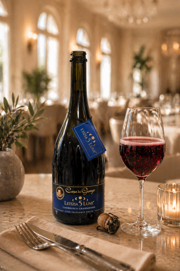 Letizia 5 Lune Lambrusco Grasparossa Dolce – Сaja de 6 botellas